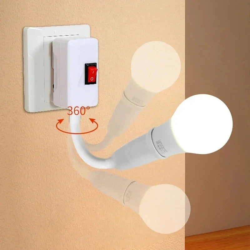 E27 Plug-In Swivel Bulb Holder with Switch & Flexible Hose Plug-In Lamp Holder SPOT