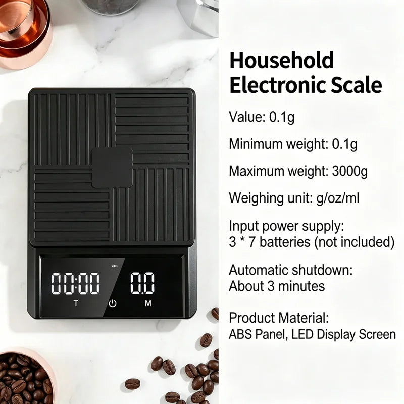 Smart Coffee Scale 0.1g Precision Touch Screen & Timer Coffee Scale SPOT