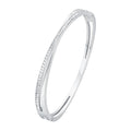 Crossover Zirconia Bangle Bracelet – Sparkly Women's Jewelry Bangle Bracelet SPOT Default Title