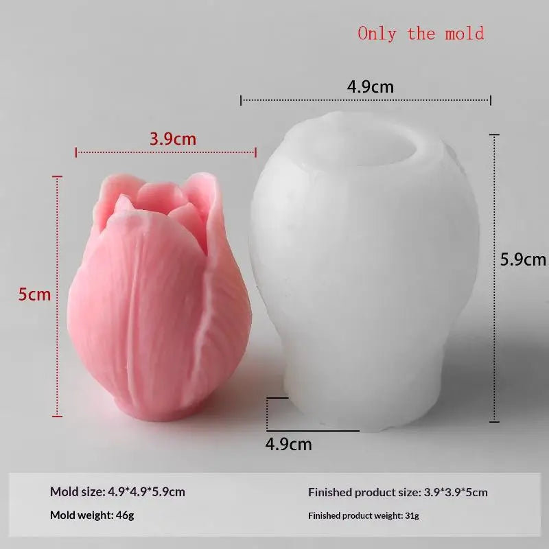 Tulip Silicone Mold – Candle, Resin, Soap & Chocolate Silicone Craft Mold SPOT A3