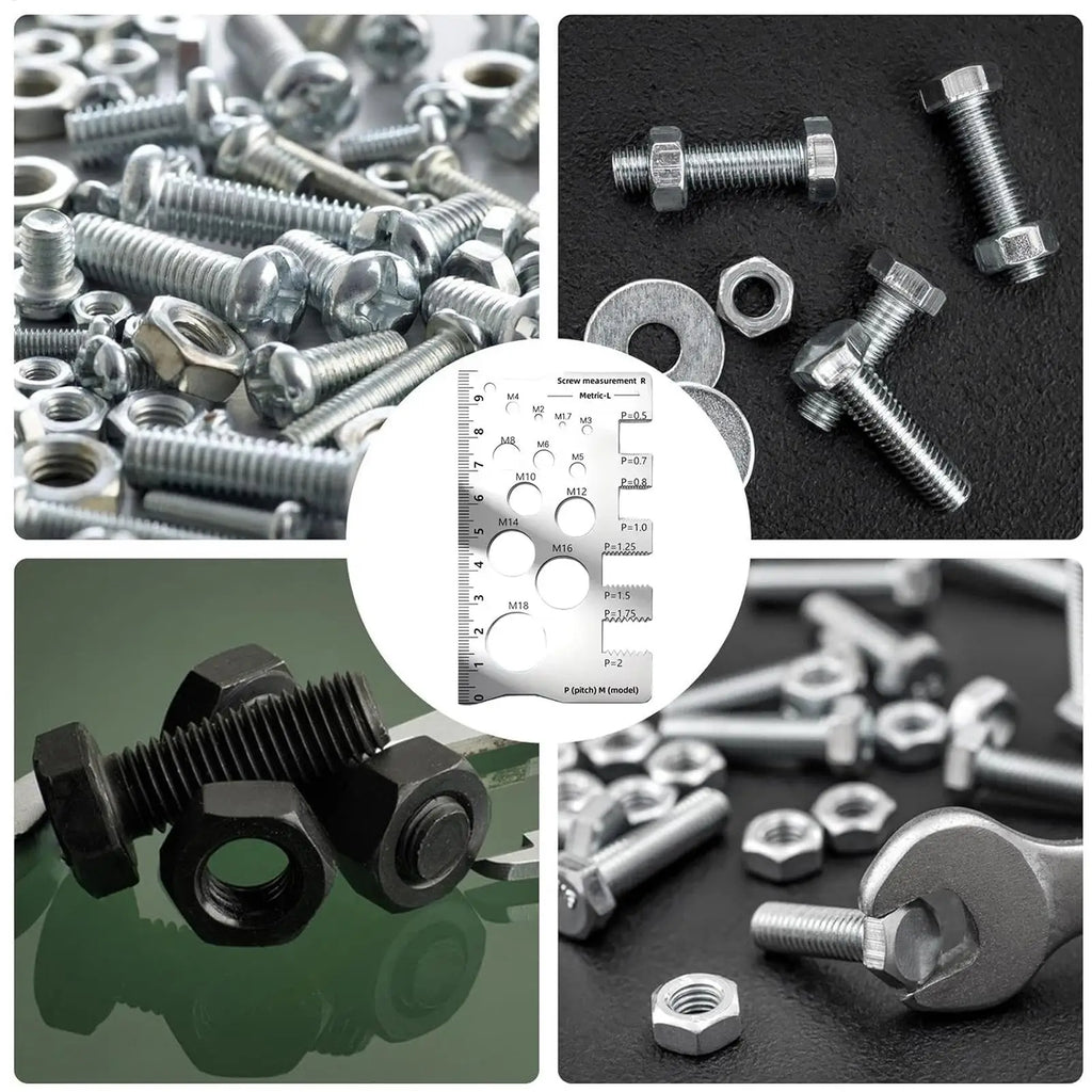 Stainless Steel Bolt Thread Checker & Measuring Gauge Tool Thread Gauge Tool SPOT
