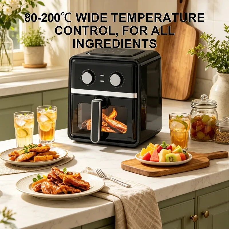 DUTRIEUX Large Capacity Air Fryer Oven – Visible Window & Knob Air Fryer Oven SPOT
