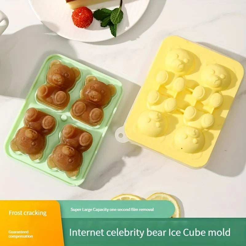 Teddy Bear Ice Cube Tray – Food-Grade Silicone Mold Silicone Ice Mold SPOT