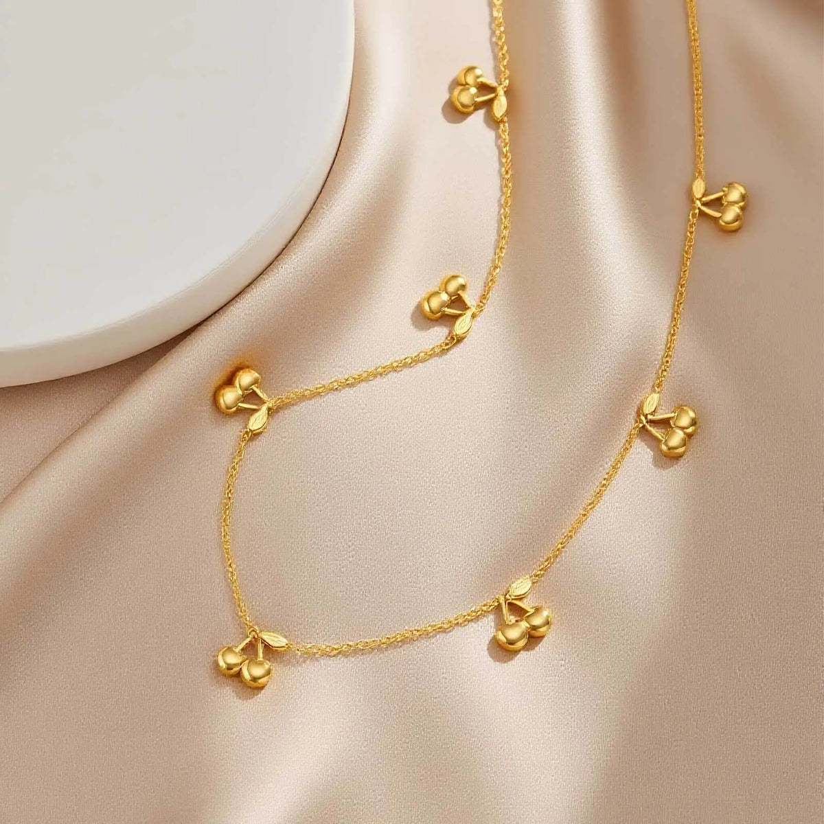 Cherry Pendant Necklace – 18K Gold Plated, Waterproof Gift Pendant Necklace SPOT