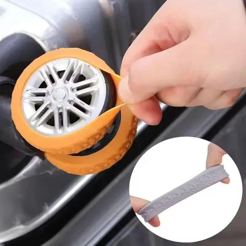 8-Pack Silicone Luggage Wheel Covers – Quiet Caster Protectors Luggage Wheel Covers SPOT