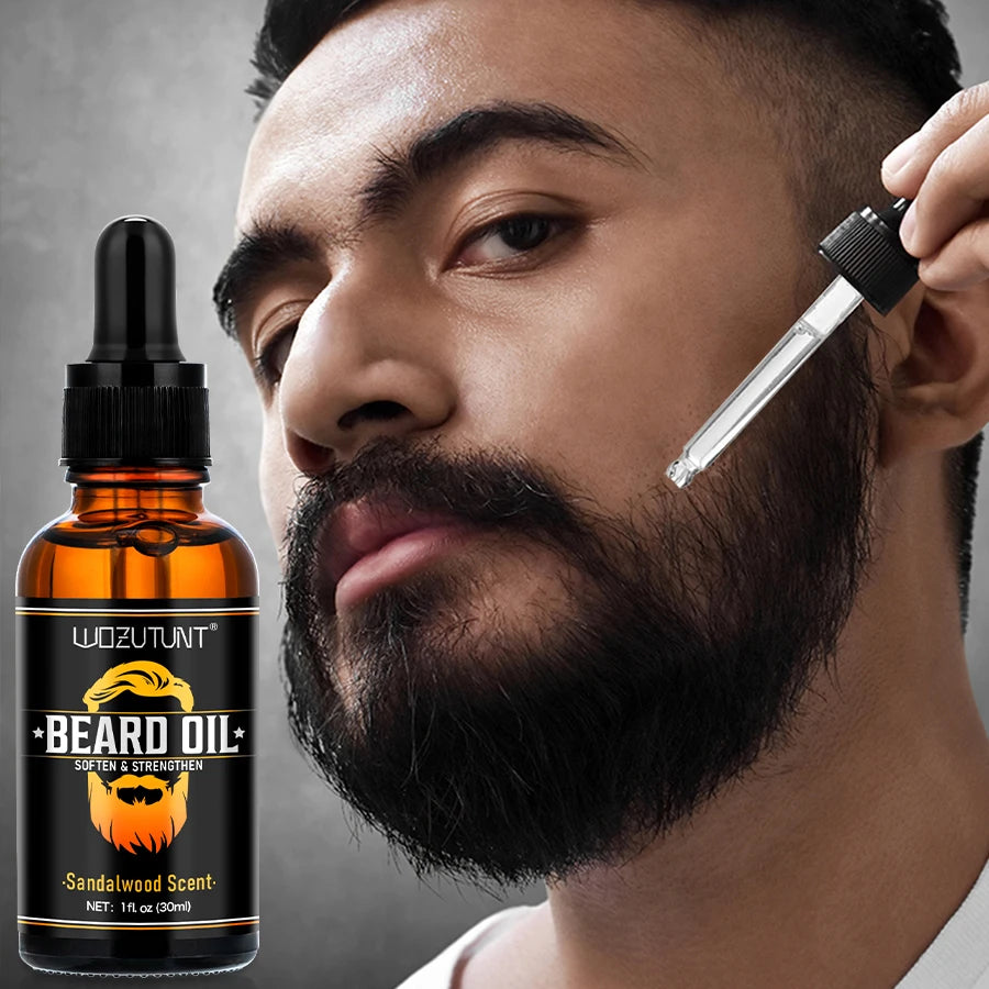 Sandalwood Beard Oil & Balm Set – Men's Natural Grooming Kit Beard Grooming Set SPOT