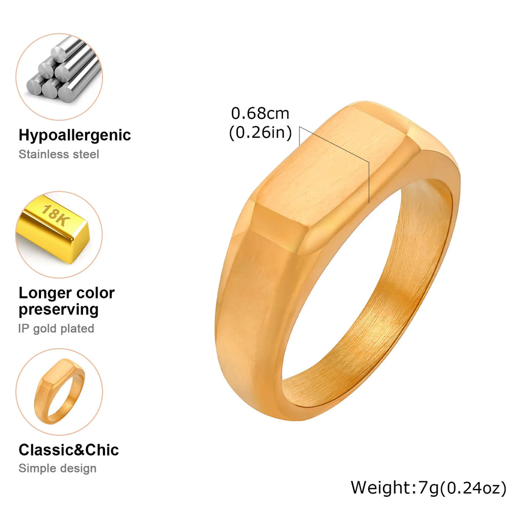 Custom Women's Signet Ring – Personalized Name Stackable Ring Personalized Signet Ring SPOT