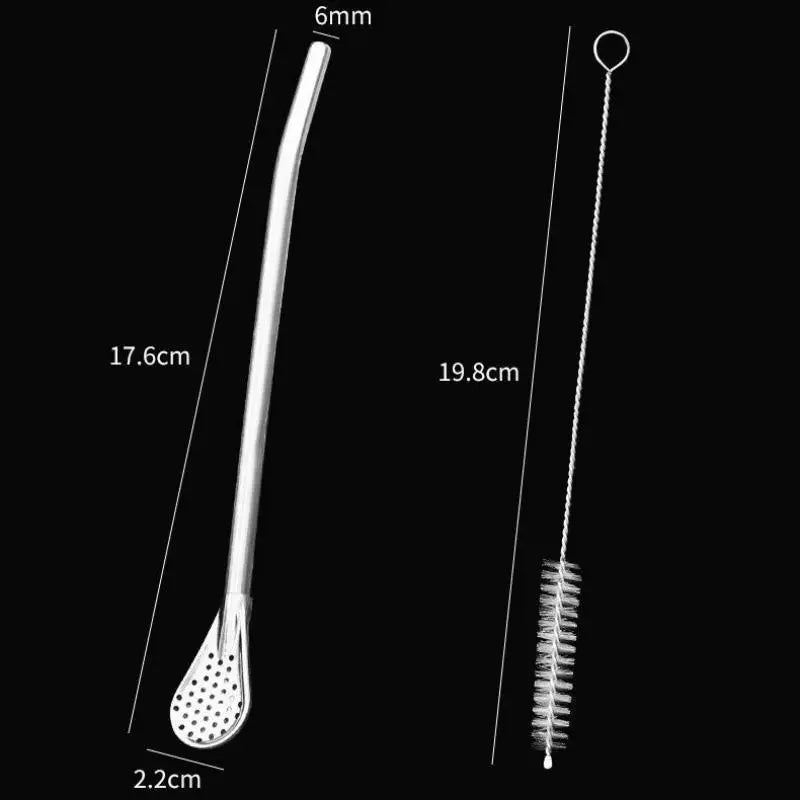 Stainless Steel Bombilla Filter Straw – Reusable Yerba Mate Set Filter Straw Set SPOT
