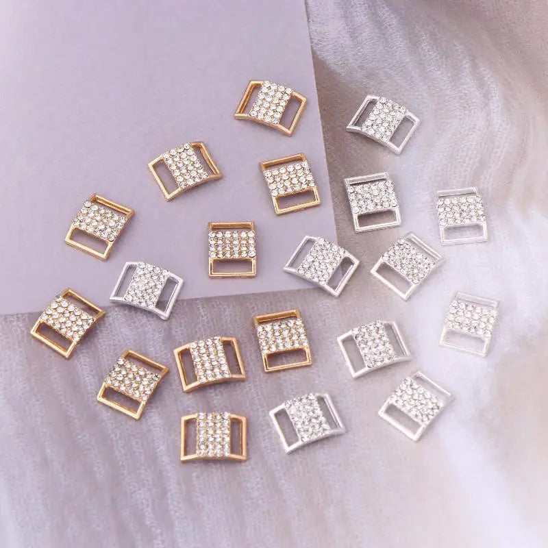 10-Pack Rhinestone Bikini Connector Buckles – Alloy DIY Jewelry Jewelry Making Findings SPOT