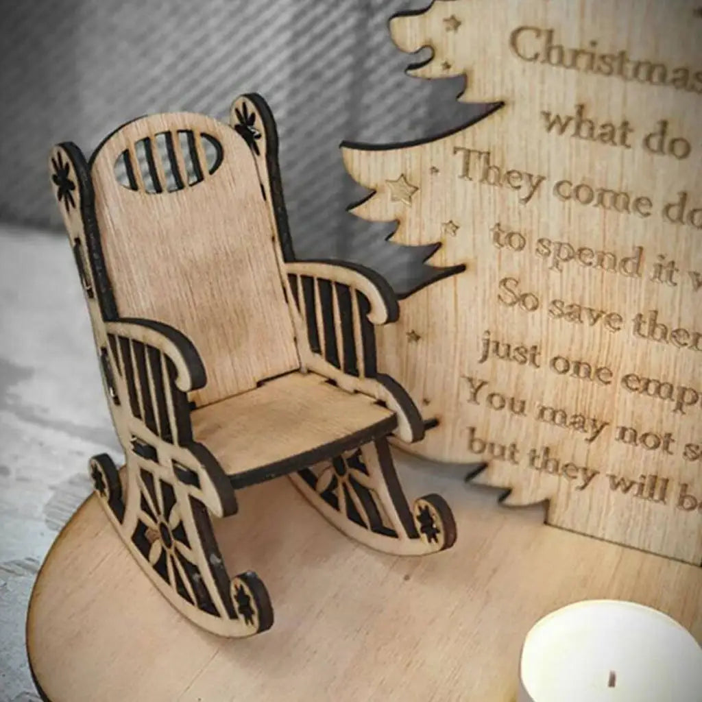 Wooden Tealight Candlestick Holder – Christmas Keepsake Ornament Candle Holder Ornament SPOT