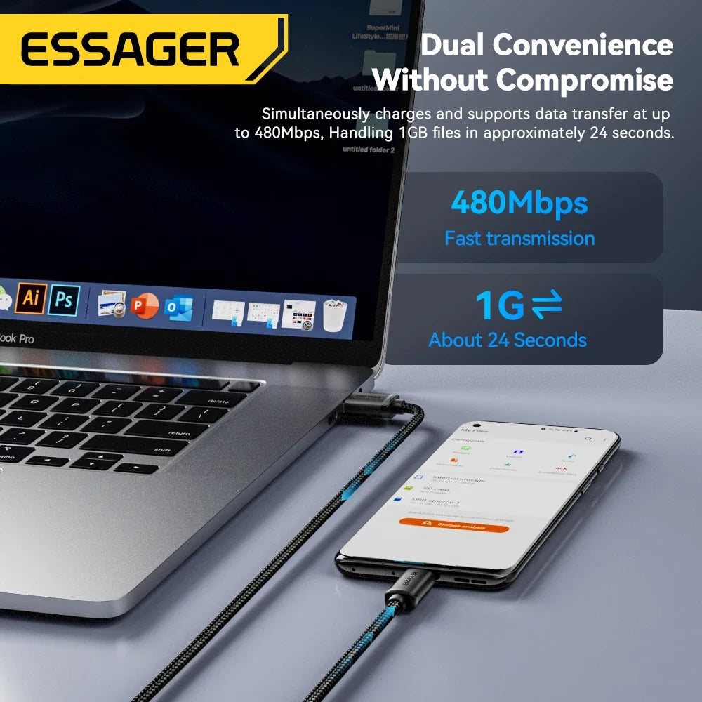 Essager 2A Fast Charging Micro USB Cable | 1M 2M 3M Braided Micro USB Cable SPOT