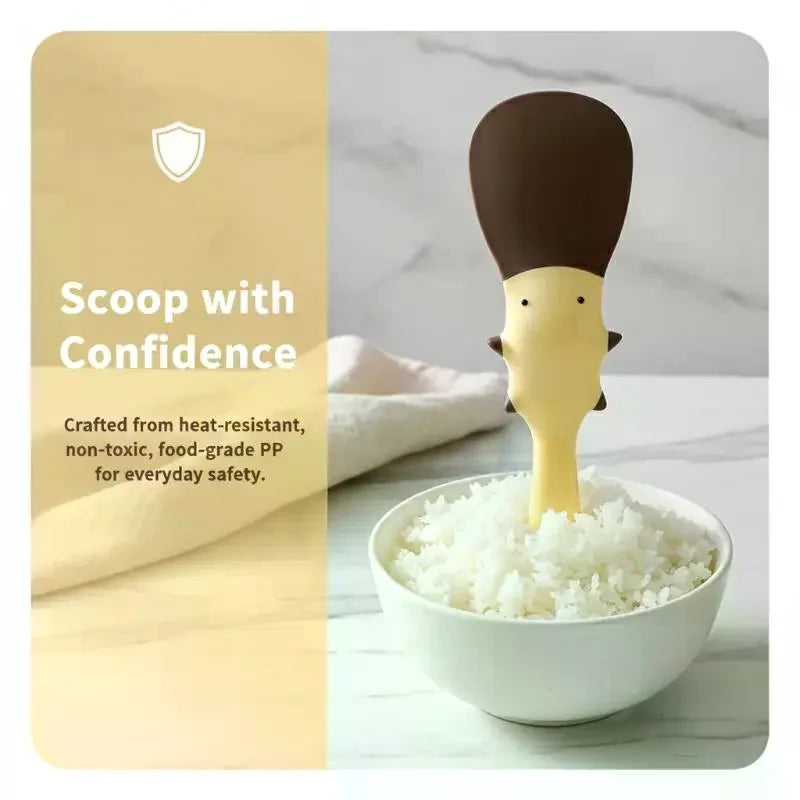 Duckbill Platypus Non-Stick Rice Spoon – Fun Kitchen Paddle Rice Spoon Paddle SPOT