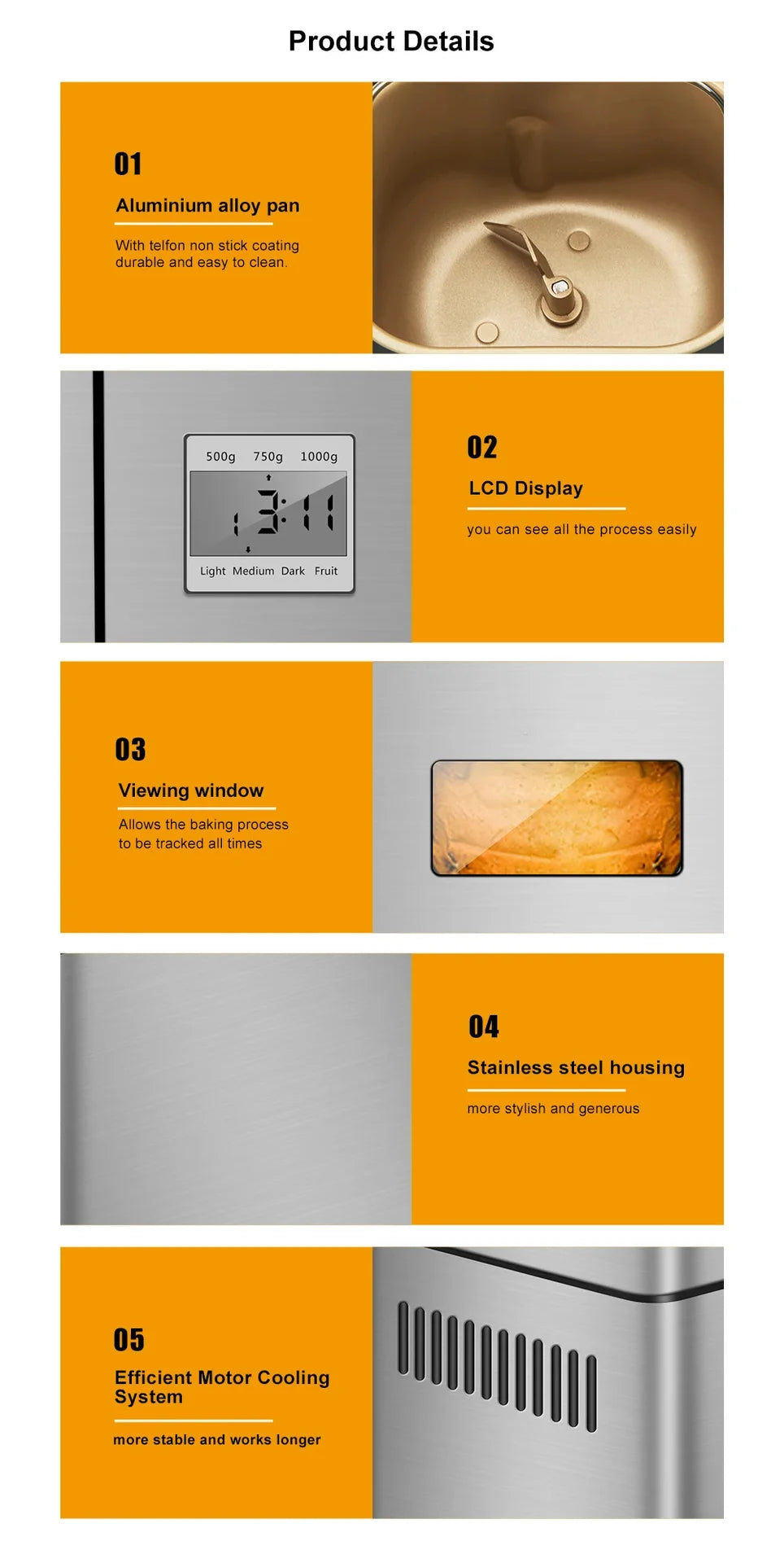 Smart Automatic Bread Maker – Kneading, Fermentation & Keep-Warm Automatic Bread Maker SPOT