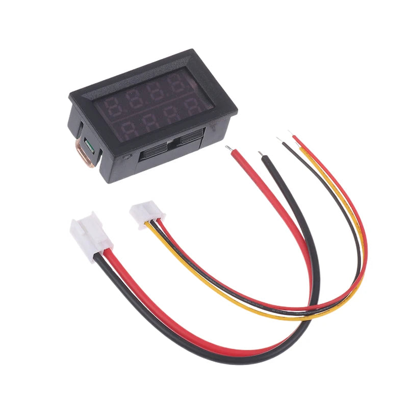 Mini Dual LED Voltmeter Ammeter – DC 0-100V 10A Display Digital Voltmeter Ammeter SPOT