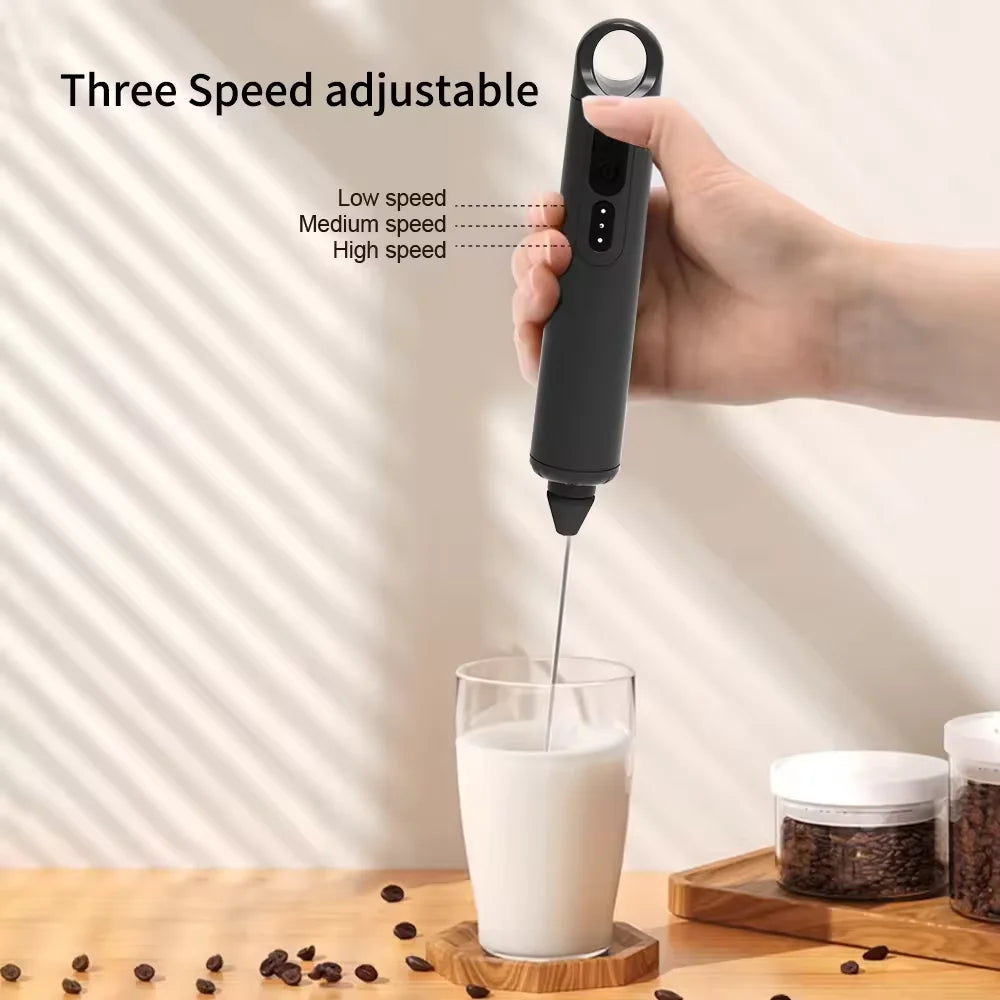 3-Speed Handheld Milk Frother & Egg Whisk – USB Rechargeable Handheld Milk Frother SPOT