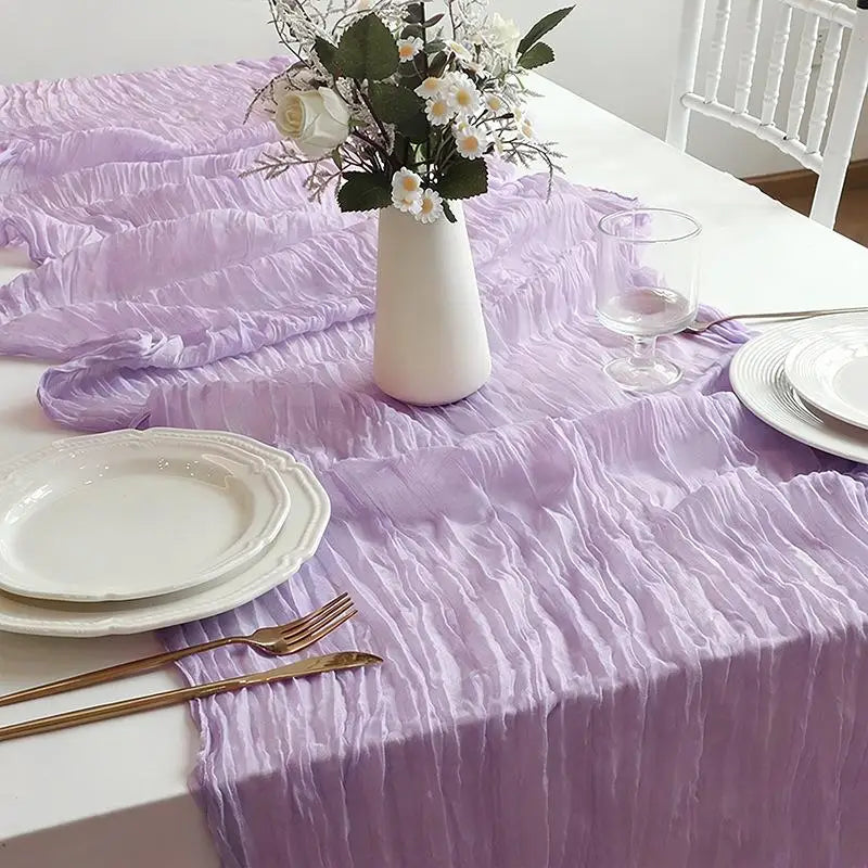 Boho Cheesecloth Table Runner – Wedding & Party Décor 90–400cm Table Runner SPOT G 90X180CM
