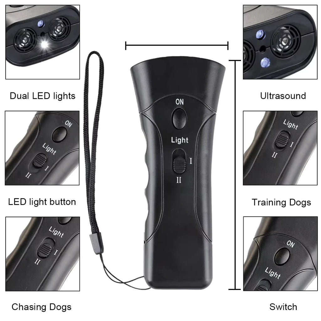 Ultrasonic Dog Bark Control Device with LED – Pet Trainer Dog Training Device SPOT