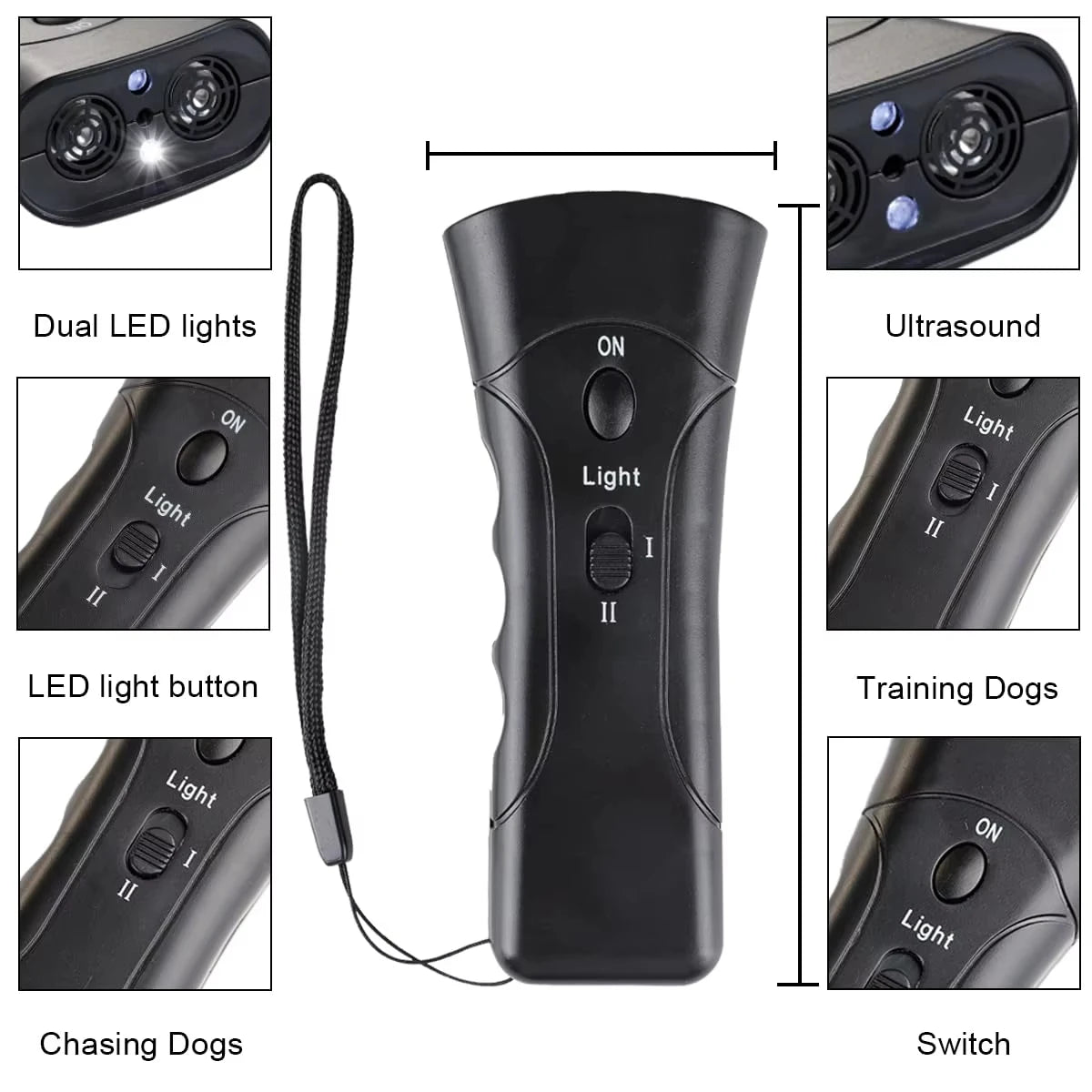 Ultrasonic Dog Bark Control Device with LED – Pet Trainer Dog Training Device SPOT