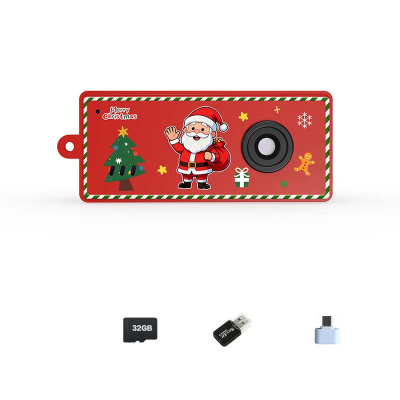 Mini Kids Camera 1080P HD Keychain – Photo & Video Gift Kids Digital Camera SPOT with card and Adapte