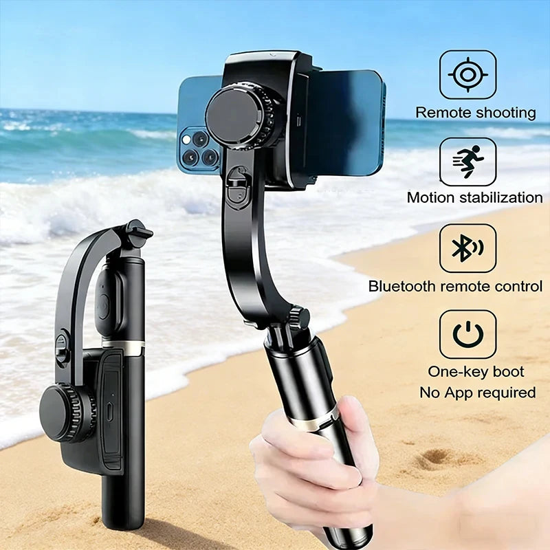 VIKEFON 360° Auto Face Tracking Tripod & Selfie Stick Gimbal Gimbal Tripod Stabilizer SPOT black