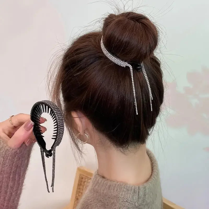 Women's Rhinestone Tassel Hair Claw Clips & Headband Hair Claw Clips SPOT