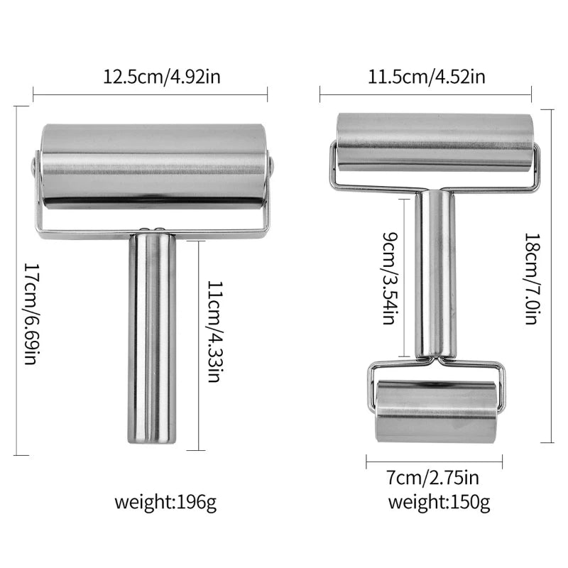 Stainless Steel Rolling Pin – Double-Sided Dough Roller Rolling Pin SPOT