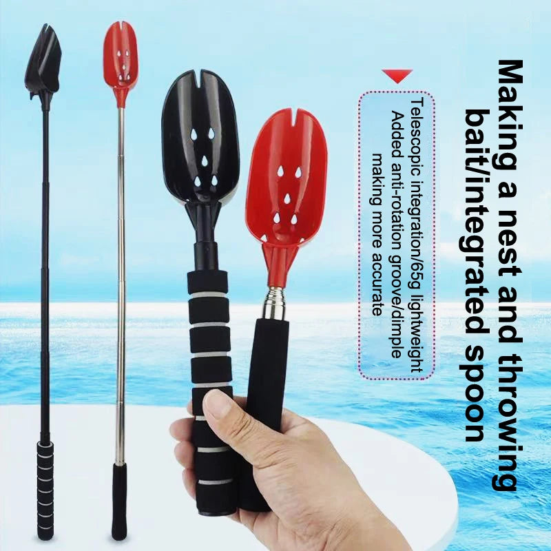 Retractable Bait Casting Scoop – Long Handle Fishing Spoon Fishing Bait Scoop SPOT
