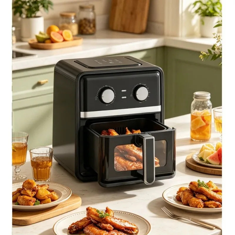 DUTRIEUX Large Capacity Air Fryer Oven – Visible Window & Knob Air Fryer Oven SPOT