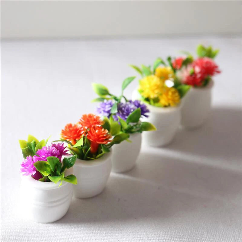 3-Pack 1:12 Dollhouse Miniature Potted Green Plants – Random Dollhouse Miniature SPOT