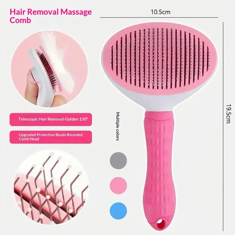Self-Cleaning Pet Dematting Comb – Dog & Cat Grooming Brush Pet Grooming Comb SPOT A2