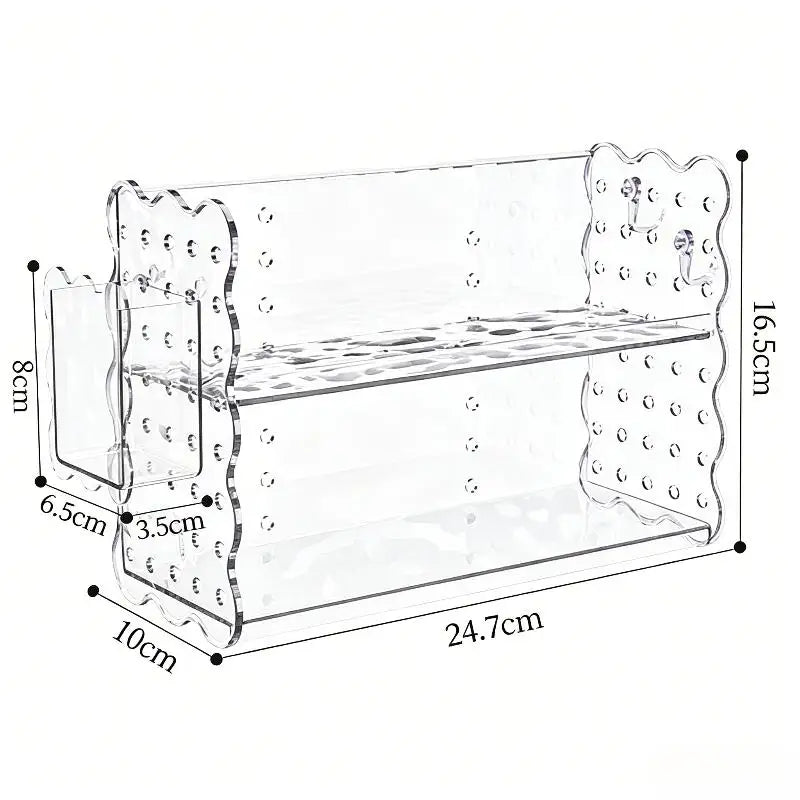 2-Tier Clear PET Desk Organizer – Tool-Free Desktop Shelf Desktop Organizer SPOT A1
