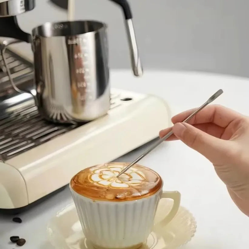 Barista Milk Frothing Pitcher 350ml – Stainless Steel Latte Jug Milk Frothing Pitcher SPOT