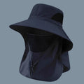 UV Neck Flap Sun Hat – Fishing Bucket Cap for Outdoor Use Outdoor Sun Hat SPOT Blue One Size