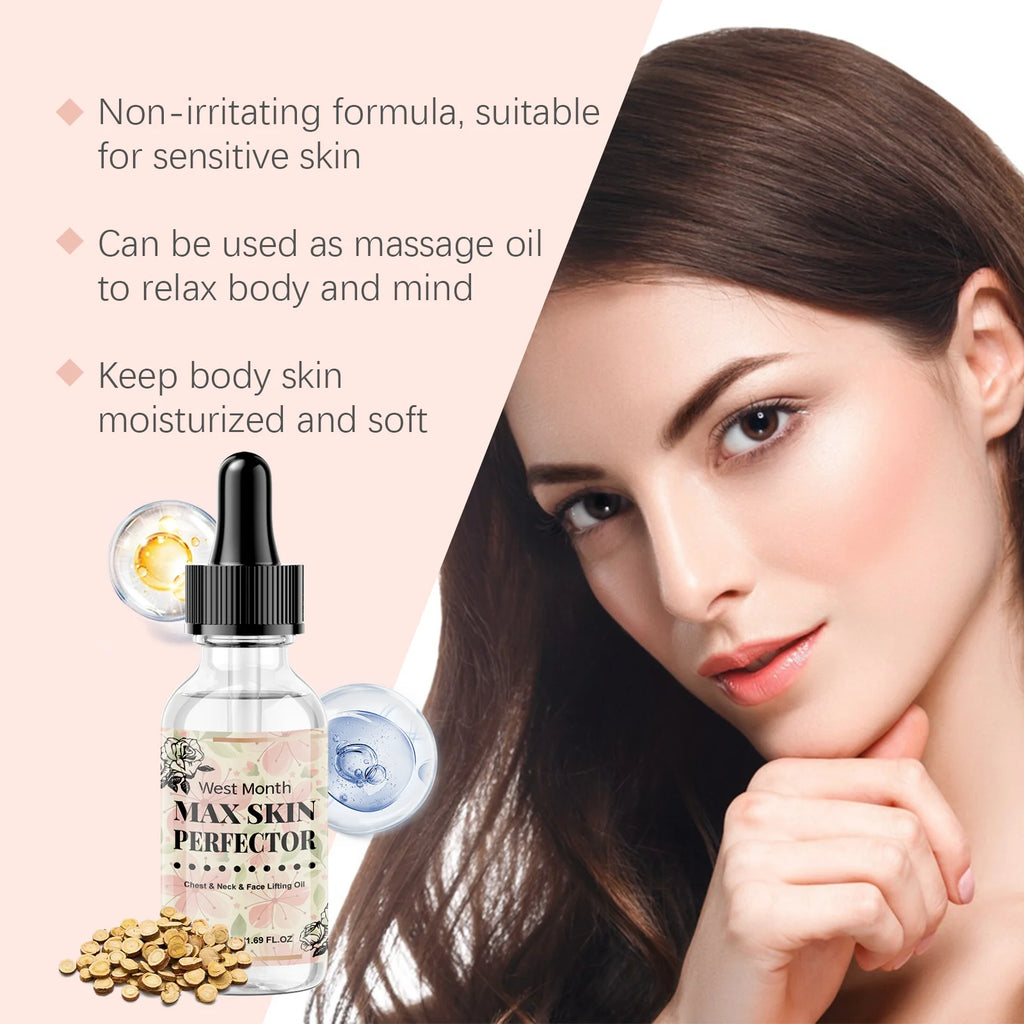 WEST MONTH Face Neck & Chest Nourishing Oil | Radiance Boost Face & Body Oil SPOT