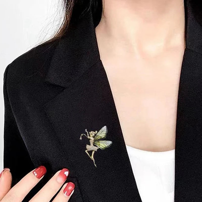 Butterfly Fairy Crystal Brooch Pin – Fashion Jewelry Gift Fashion Brooch Pin SPOT