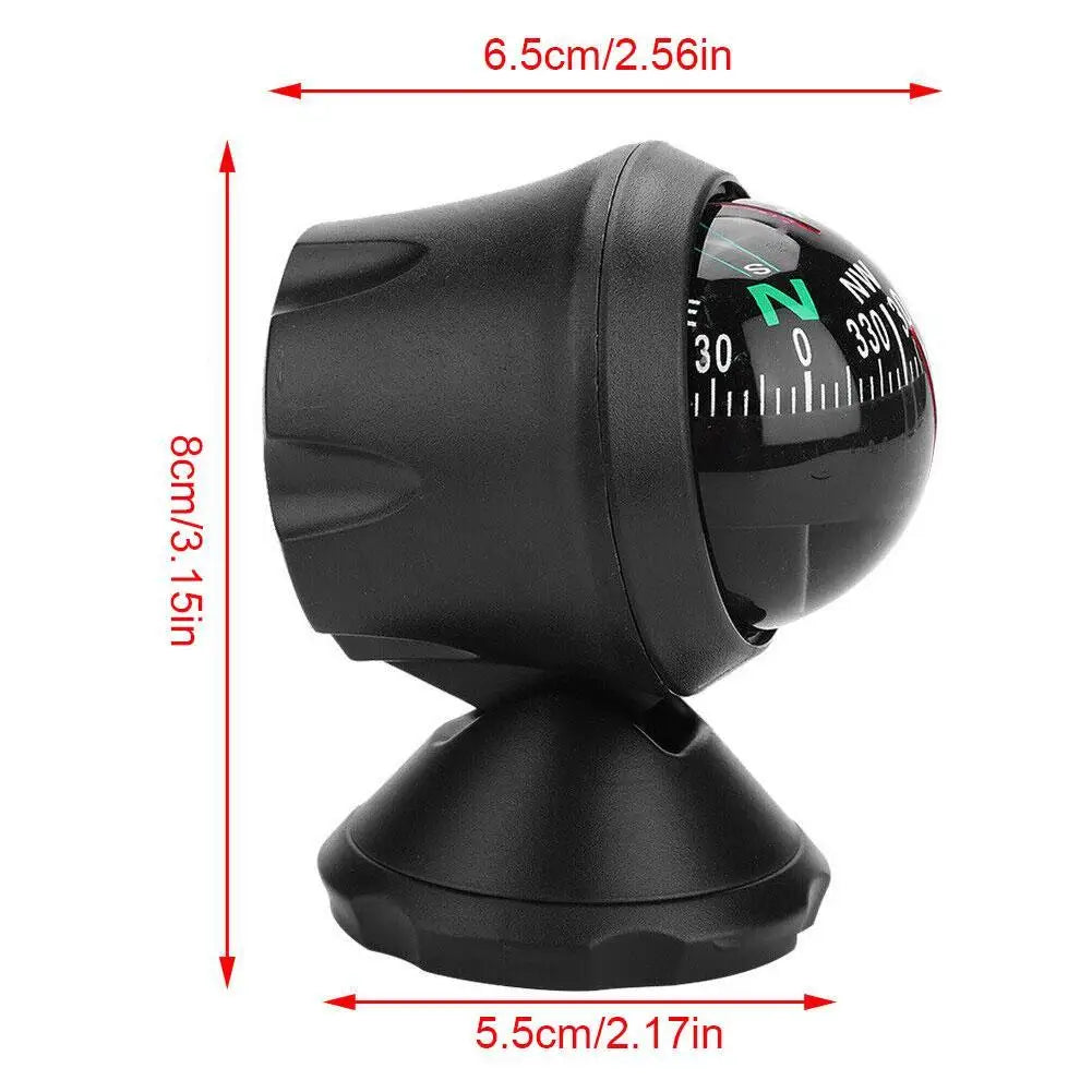 Ball Car Dashboard Compass – 360° Rotating, Waterproof Mount Car Dashboard Compass SPOT