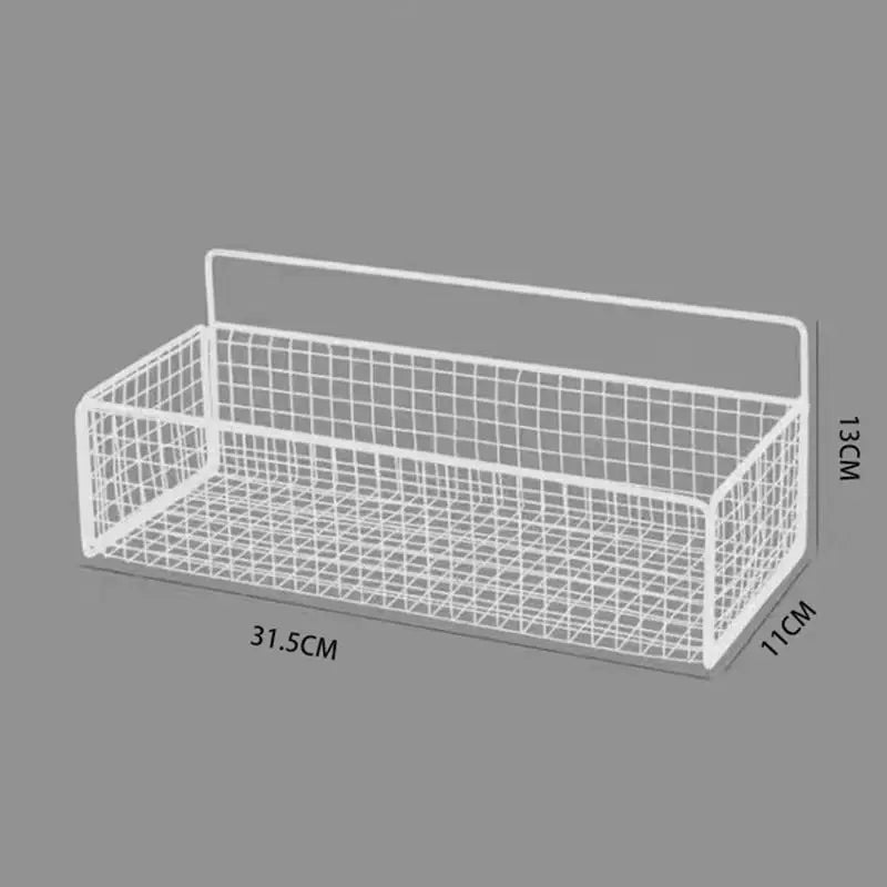 Wall-Mounted Mesh Basket – Dormitory & Bedside Organizer Hanging Storage Basket SPOT A4