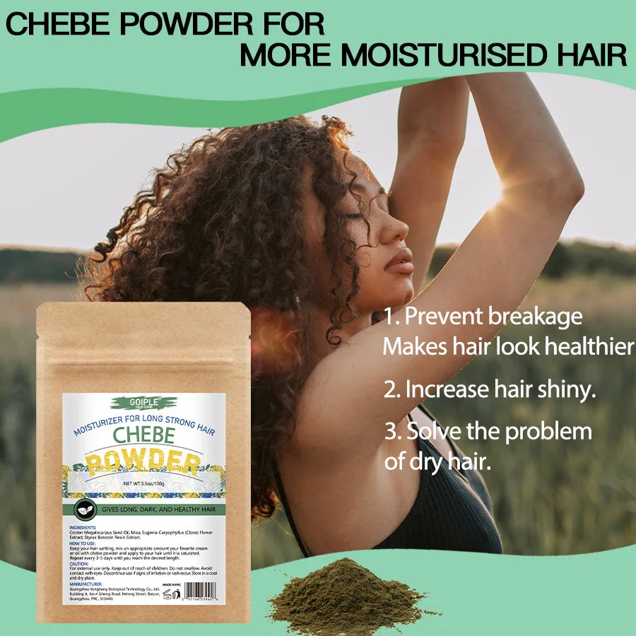 Goiple Chebe Hair Care Set – Butter, Oil & Powder 3-Piece Hair Treatment Set SPOT