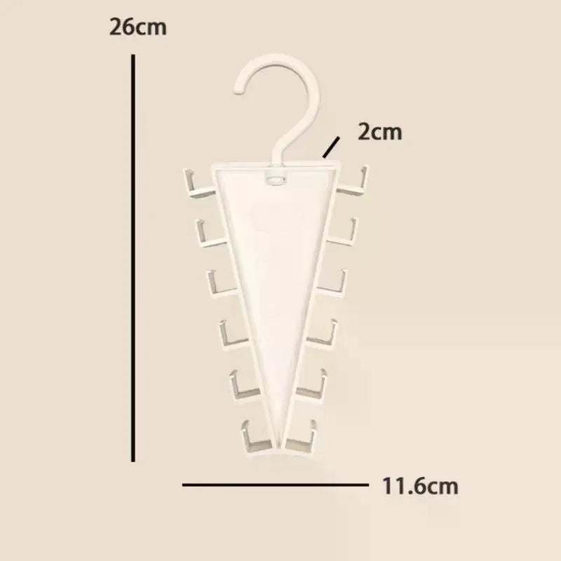 2-Pack 12-Hook Closet Hanger Organizer – Scarf Belt Tie Storage Closet Hanger Organizer SPOT