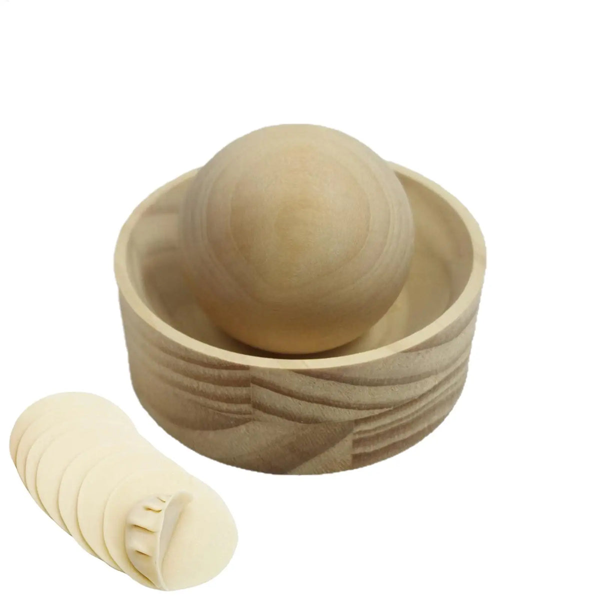 Wooden Dumpling Maker Press Tool – Dough Skin Presser Dumpling Press Tool SPOT