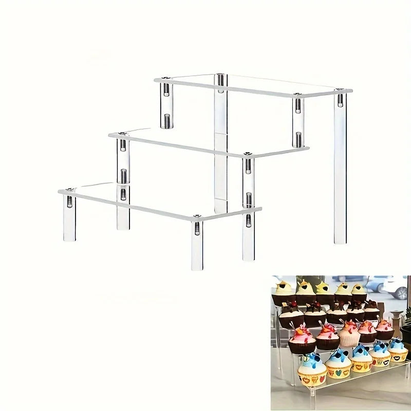 Multi-Layer Clear Acrylic Cake & Dessert Display Stand Cake Display Stand SPOT