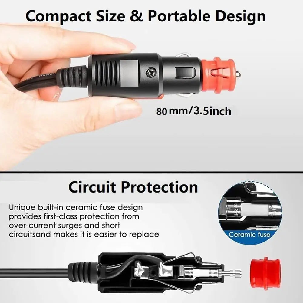 Car Fridge Power Extension Cable 12V/24V – 2M 3M 4M Power Extension Cable SPOT
