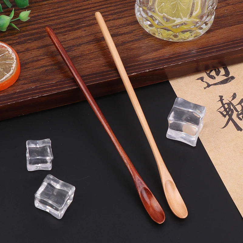 Long Handle Wooden Stirring Spoon – Coffee, Tea & Honey Wooden Stirring Spoon SPOT