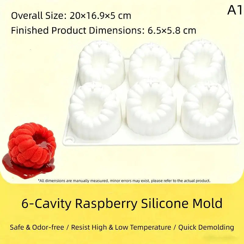 Fruit-Shaped Silicone Cake Mold – Strawberry & Mango Mousse Silicone Baking Mold SPOT A1
