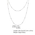 Meaeguet 47" Bead Ball Long Chain Necklace – Gold & Silver Chain Necklace SPOT NC-2642S