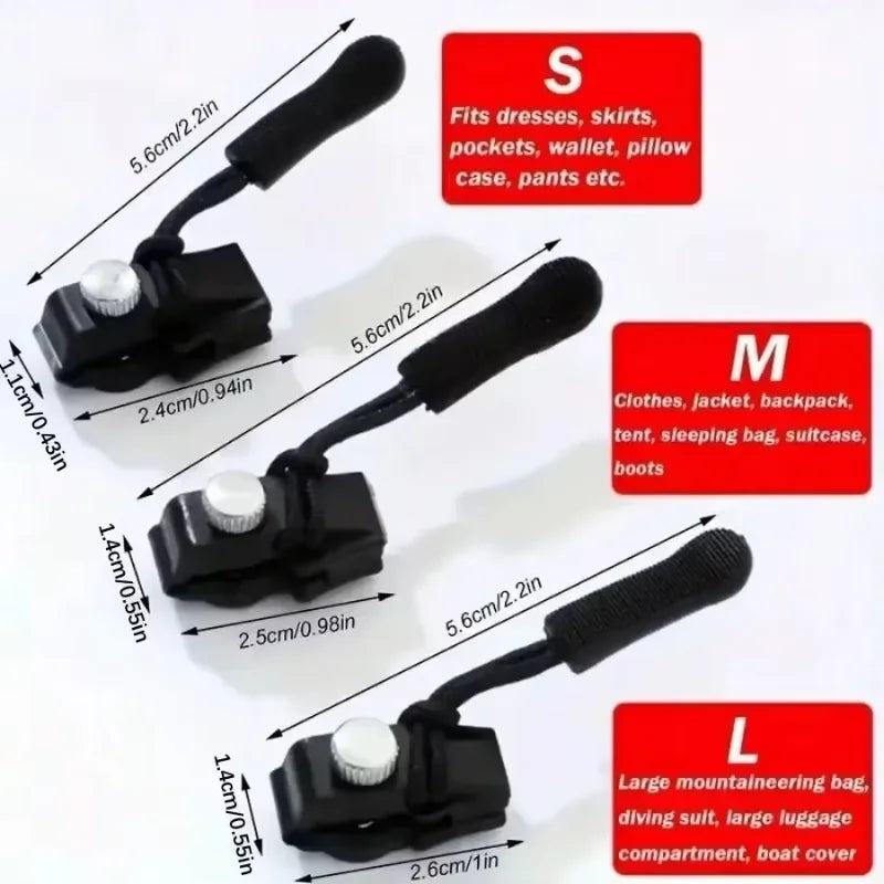 Universal Zipper Repair Kit – 3–60 Pcs Replacement Sliders Zipper Repair Kit SPOT
