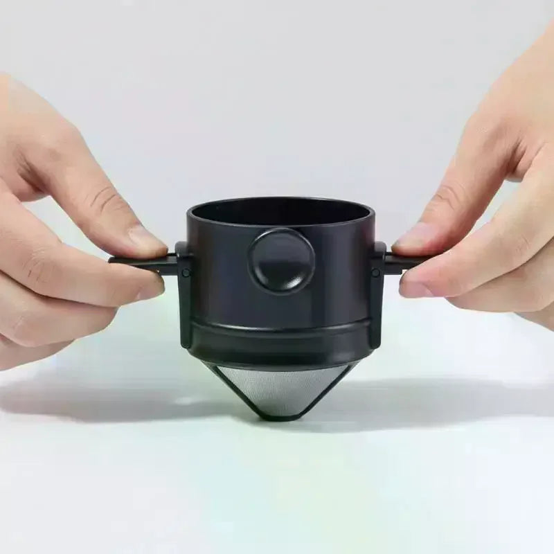Foldable Stainless Steel Coffee Dripper – Reusable Hang Filter Coffee Dripper Filter SPOT