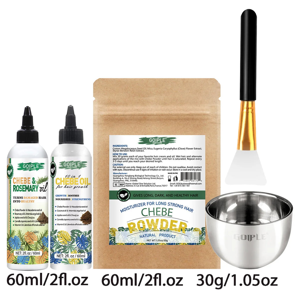 Goiple Chebe Hair Care Set – Oil, Serum & Powder 5-Piece Kit Hair Care Set SPOT Default Title