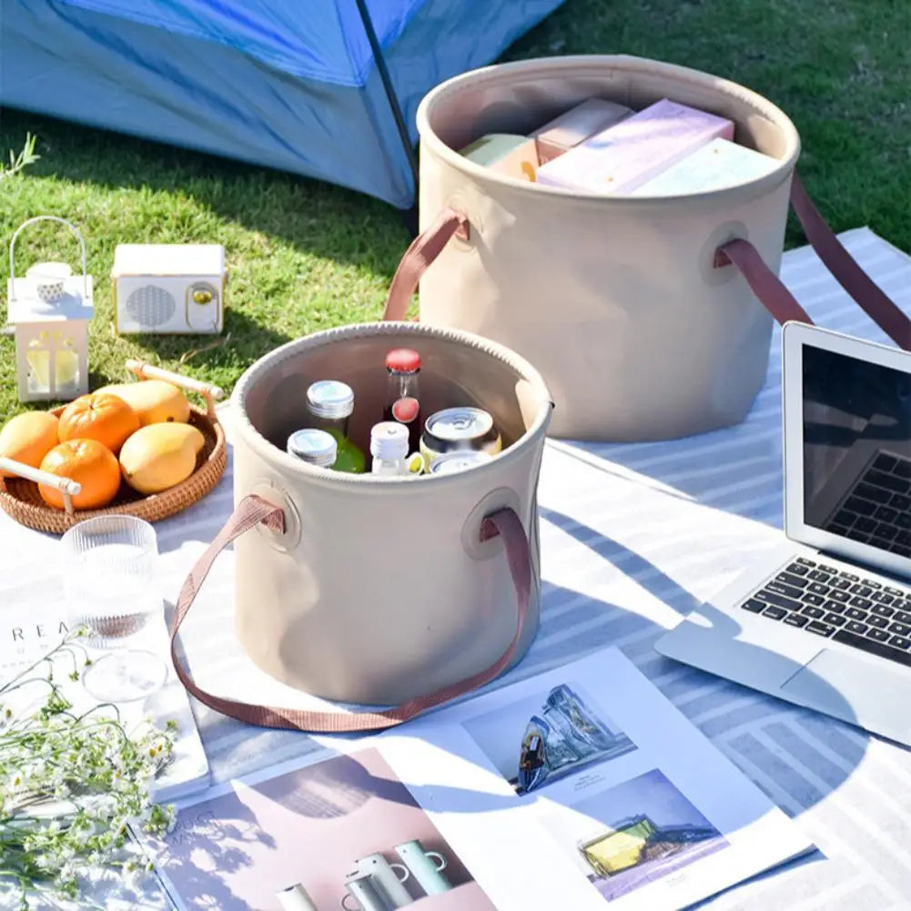 Foldable Camping Bucket 10L/20L – Waterproof Portable Basin Collapsible Camping Bucket SPOT