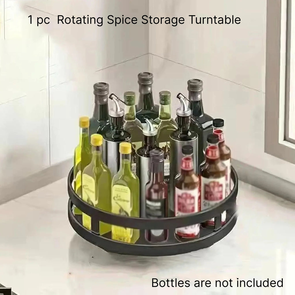 360° Rotating Spice Rack Turntable – Countertop Organizer Rotating Kitchen Organizer SPOT 1pc